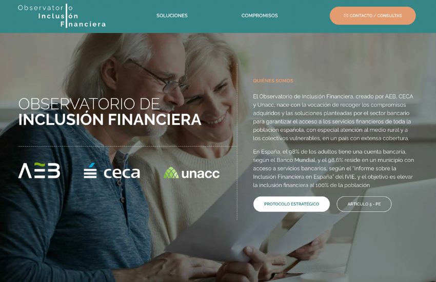 El sector bancario lanza un espacio web para reforzar el acceso a los servicios financieros